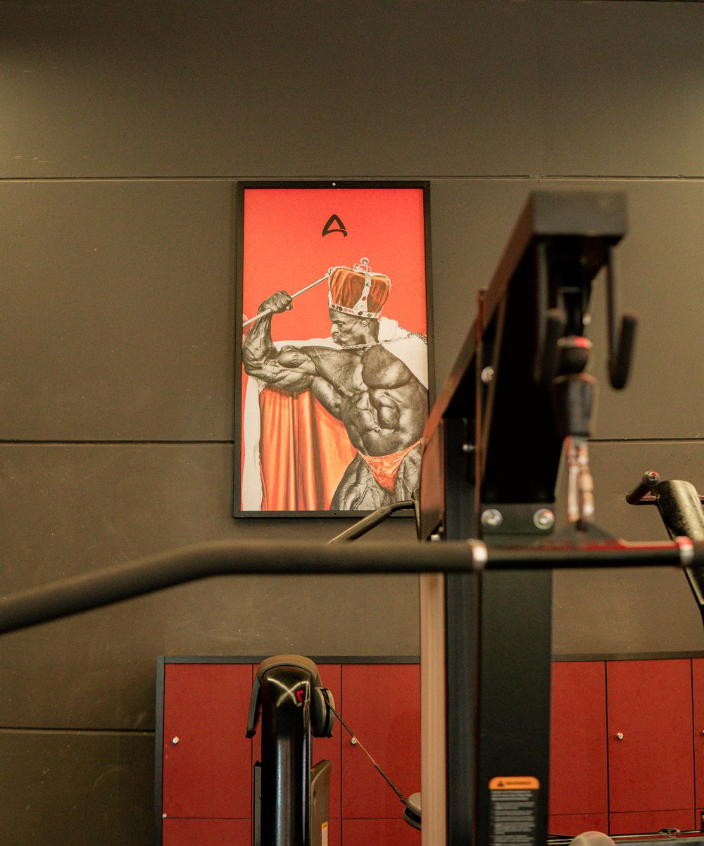 Detalhes da identidade visual no espaço Arena Training
